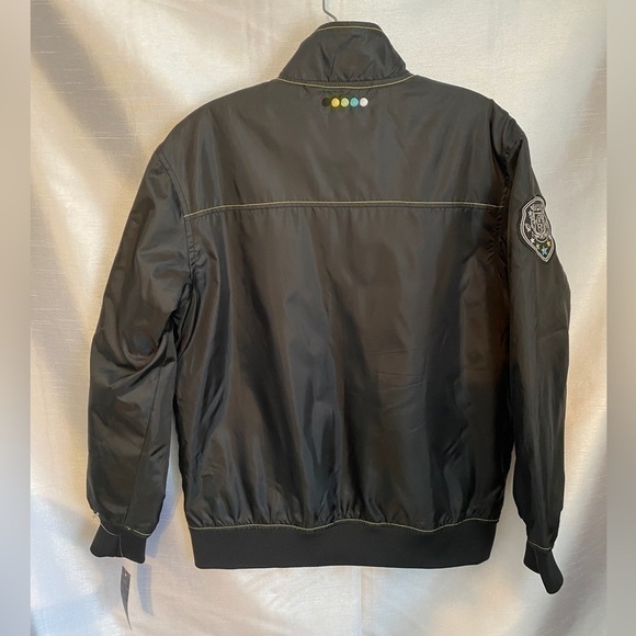 NWT Vintage Coogi Black and Neon  Stripes Windbreaker Ladies LG - Picture 12 of 15